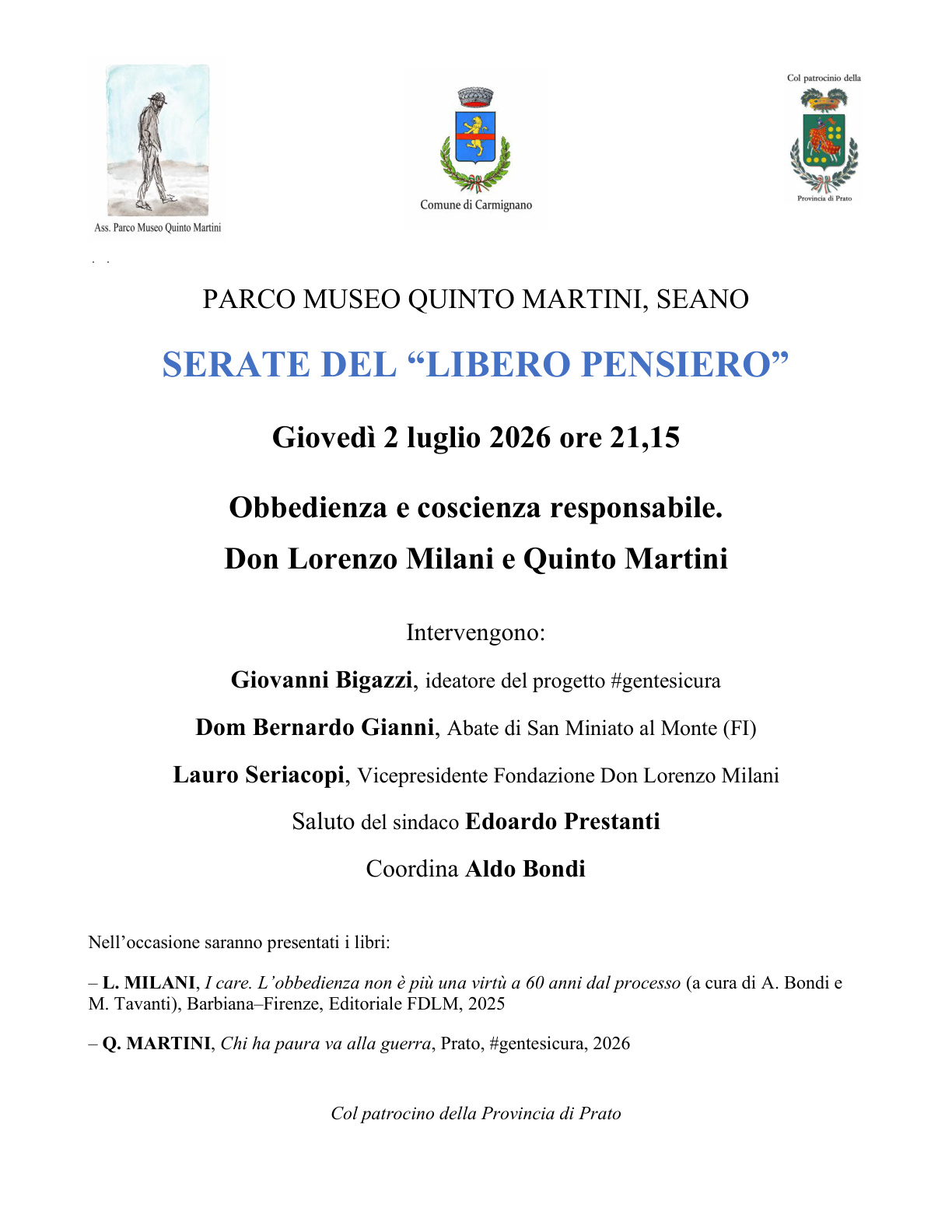 Presentazione libro di Quinto Martini